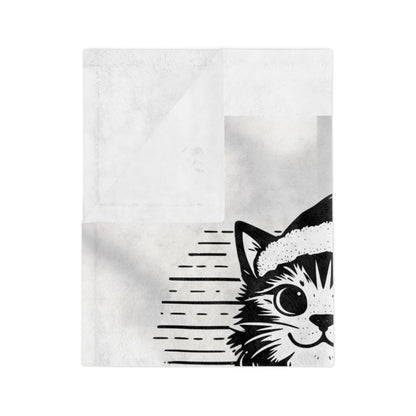 Naughty Cat Velveteen Microfiber Blanket