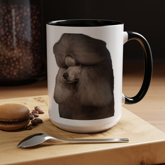 Poodle Head 2-Tone Coffee Mug