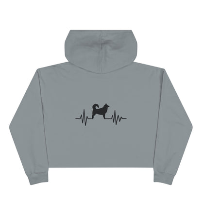 My Heart Beats For Malamutes Women's Crop Hoodie