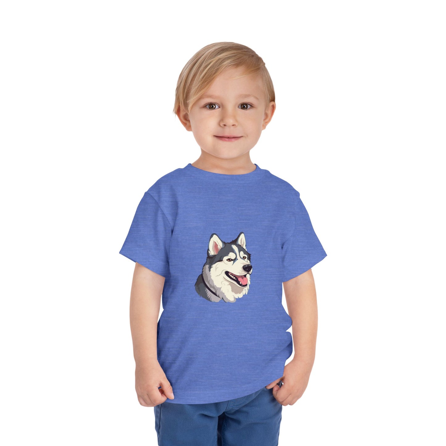 Malamute Head Toddler Unisex Short Sleeve Crewneck Tee