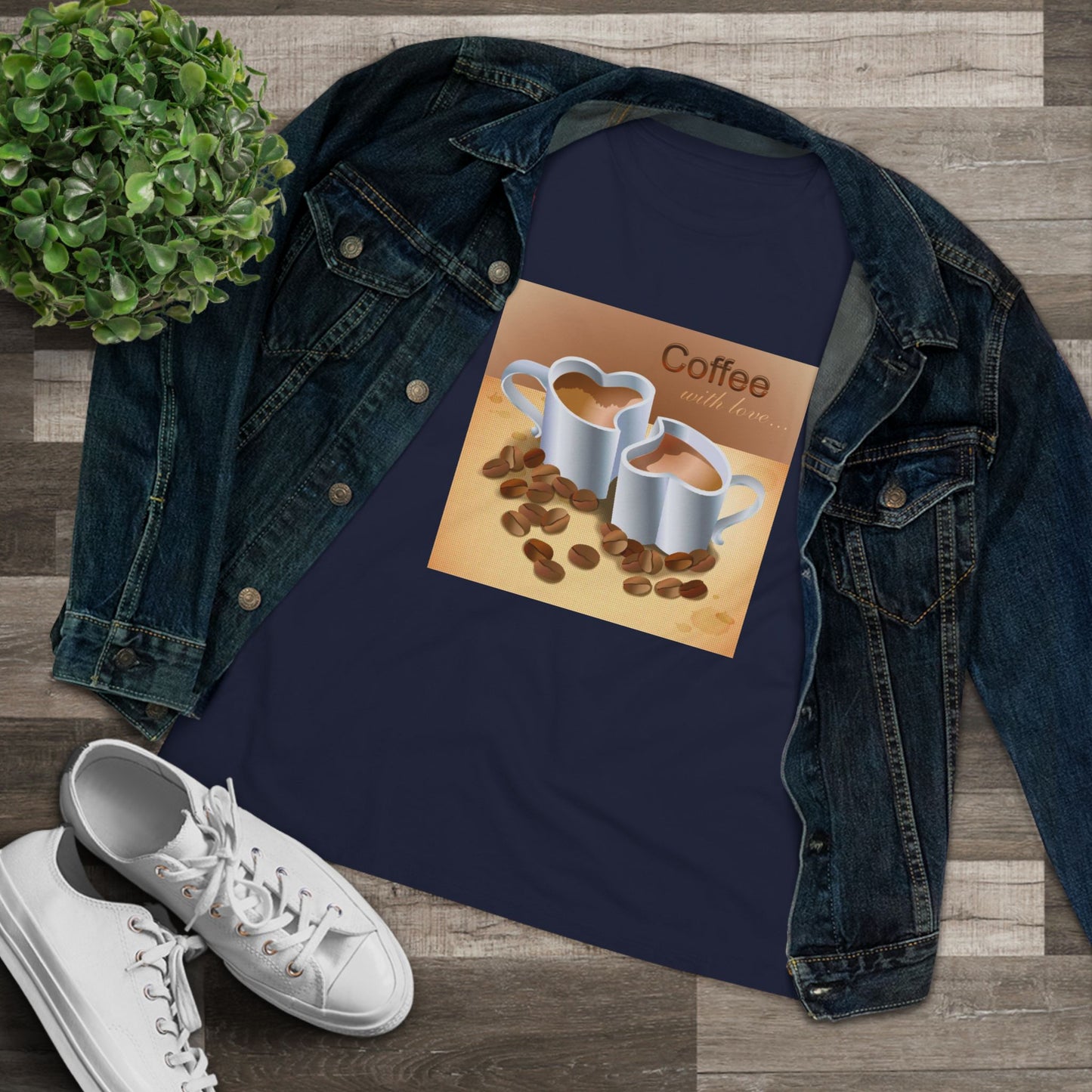 Coffee With Love Women's Short Sleeve Crewneck Tee