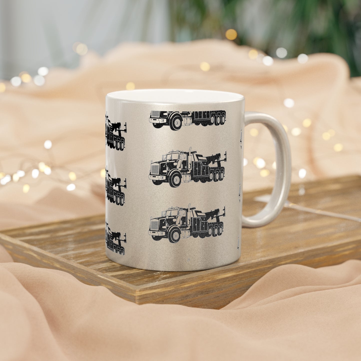 Heavy Tow Truck Metallic Coffee Mug