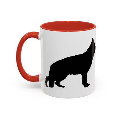 German Shepherd Silhouette 2-Tone Coffee Mug