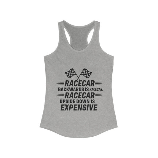 Racecar Backwards Women's Racerback Tank