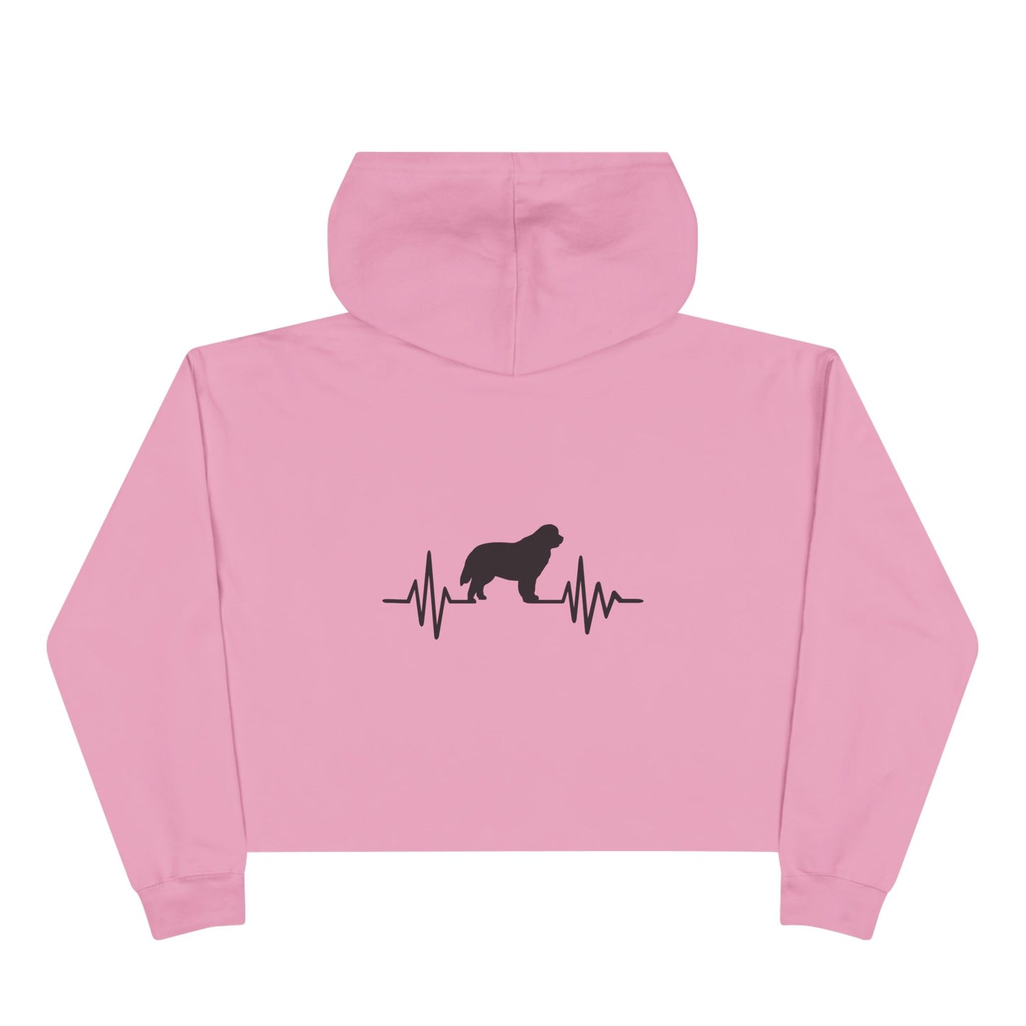 My Heart Beats For Newfies Women's Crop Hoodie