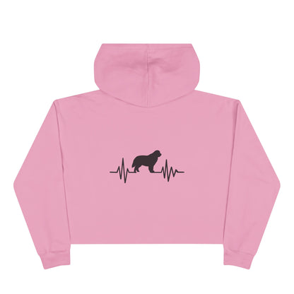 My Heart Beats For Newfies Women's Crop Hoodie