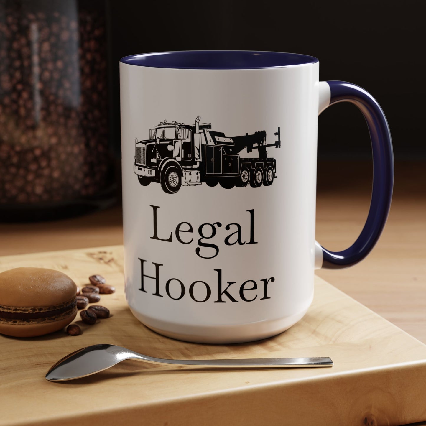 Legal H**ker Heavy Tow Truck 2-Tone Coffee Mug