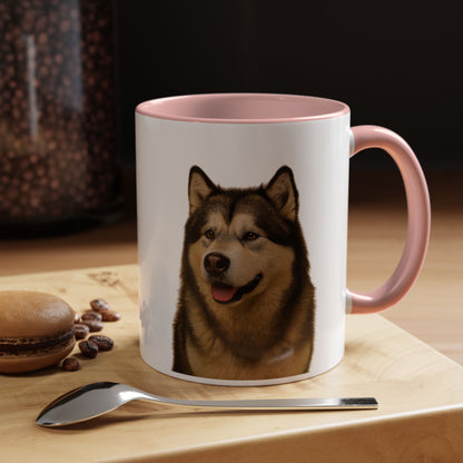 Malamute Head 2-Tone Coffee Mug