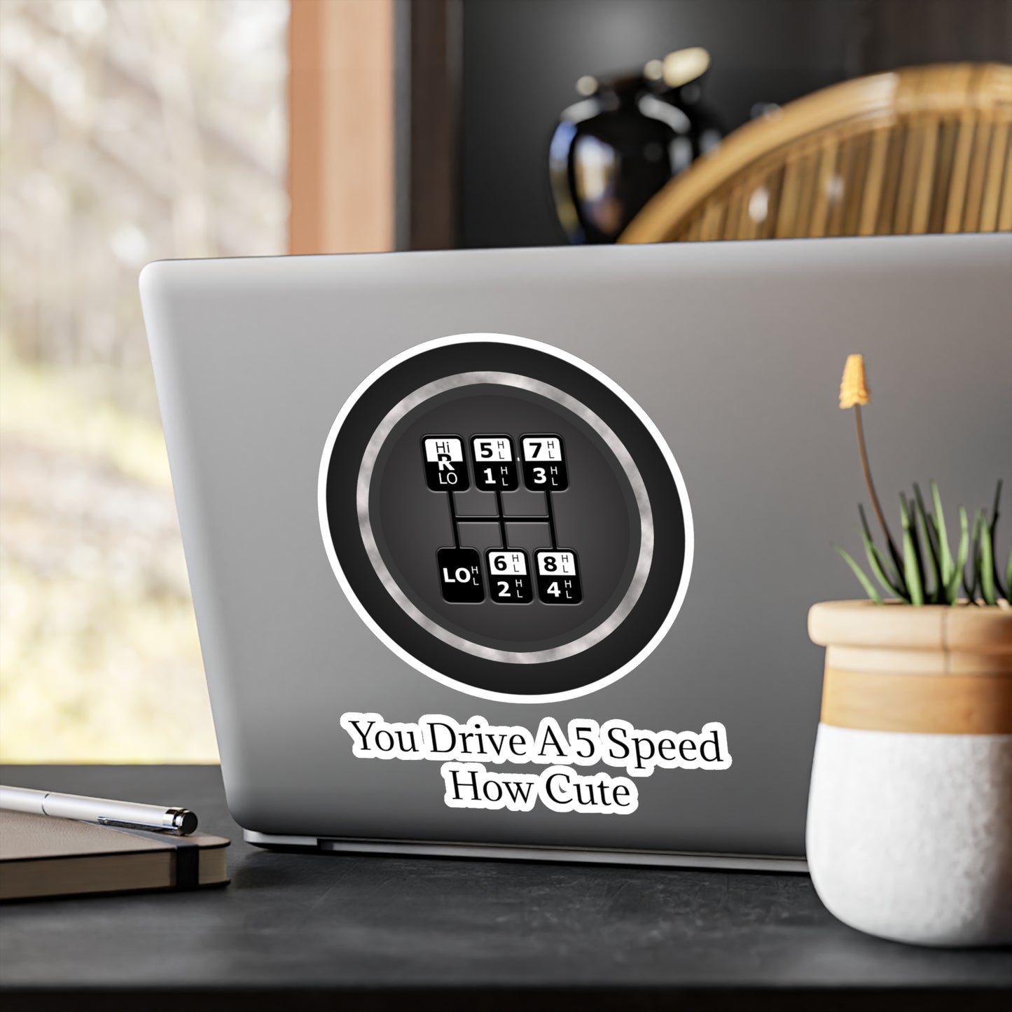 5 Speed How Cute Vinyl Decal