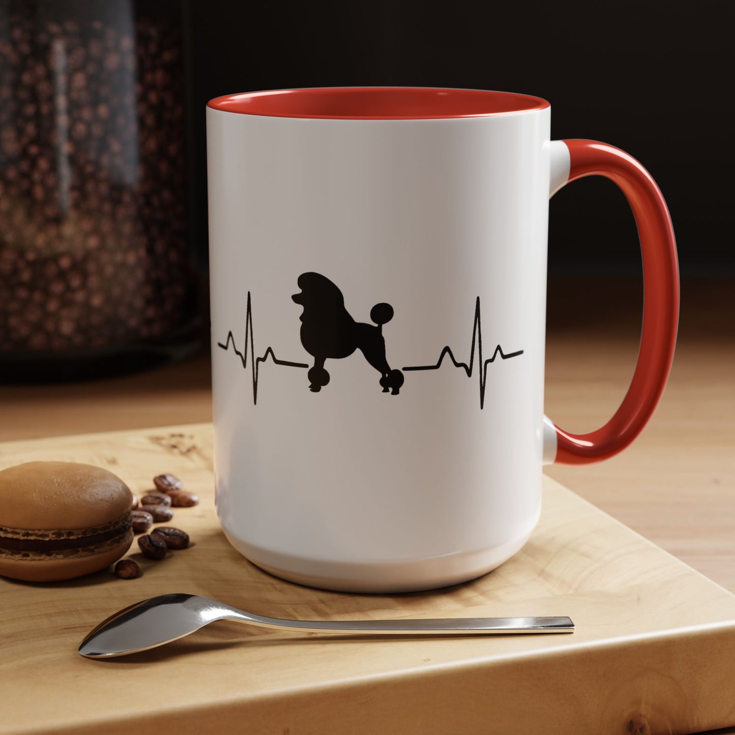 My Heart Beats For Poodles 2-Tone Coffee Mug