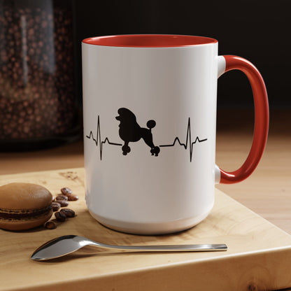 My Heart Beats For Poodles 2-Tone Coffee Mug