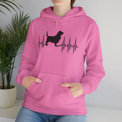 My Heart Beats For Basset Hounds Unisex Hoodie