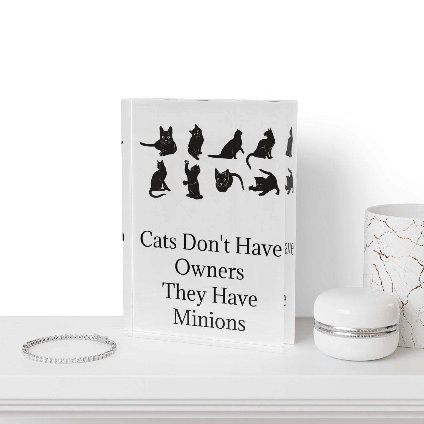 Cat Minions Acrylic Photo Block