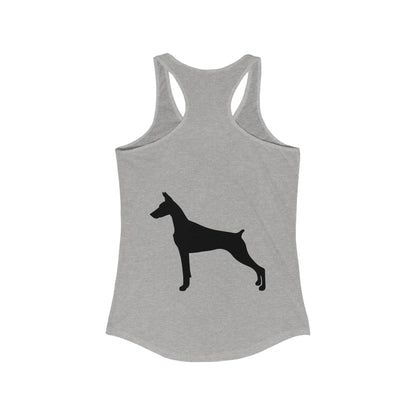Doberman Silhouette Women's Racerback Tank