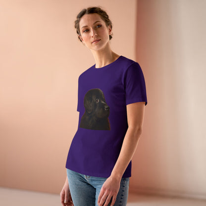 Newfie Head Women's Short Sleeve Crewneck Tee