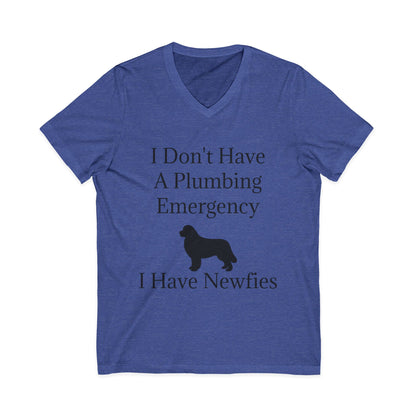 Plumbing Emergency Unisex Short Sleeve V-Neck Tee