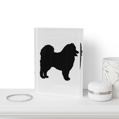 Samoyed Silhouette Acrylic Photo Block