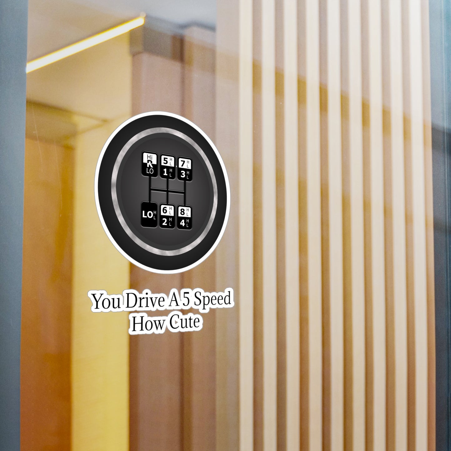 5 Speed How Cute Vinyl Decal