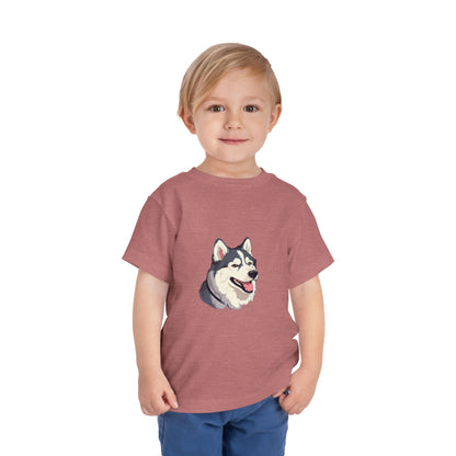Malamute Head Toddler Unisex Short Sleeve Crewneck Tee