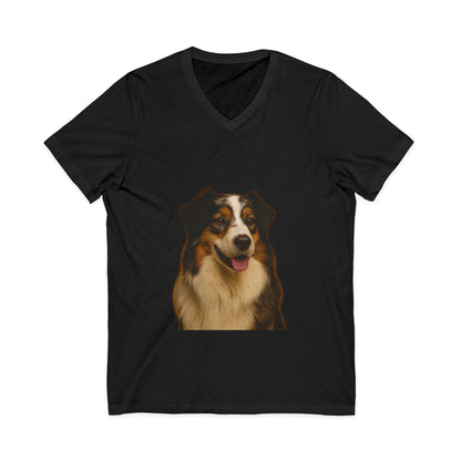 Aussie Head Unisex Short Sleeve V-Neck Tee