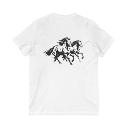 Horsin' Around Unisex Short Sleeve V-Neck Tee