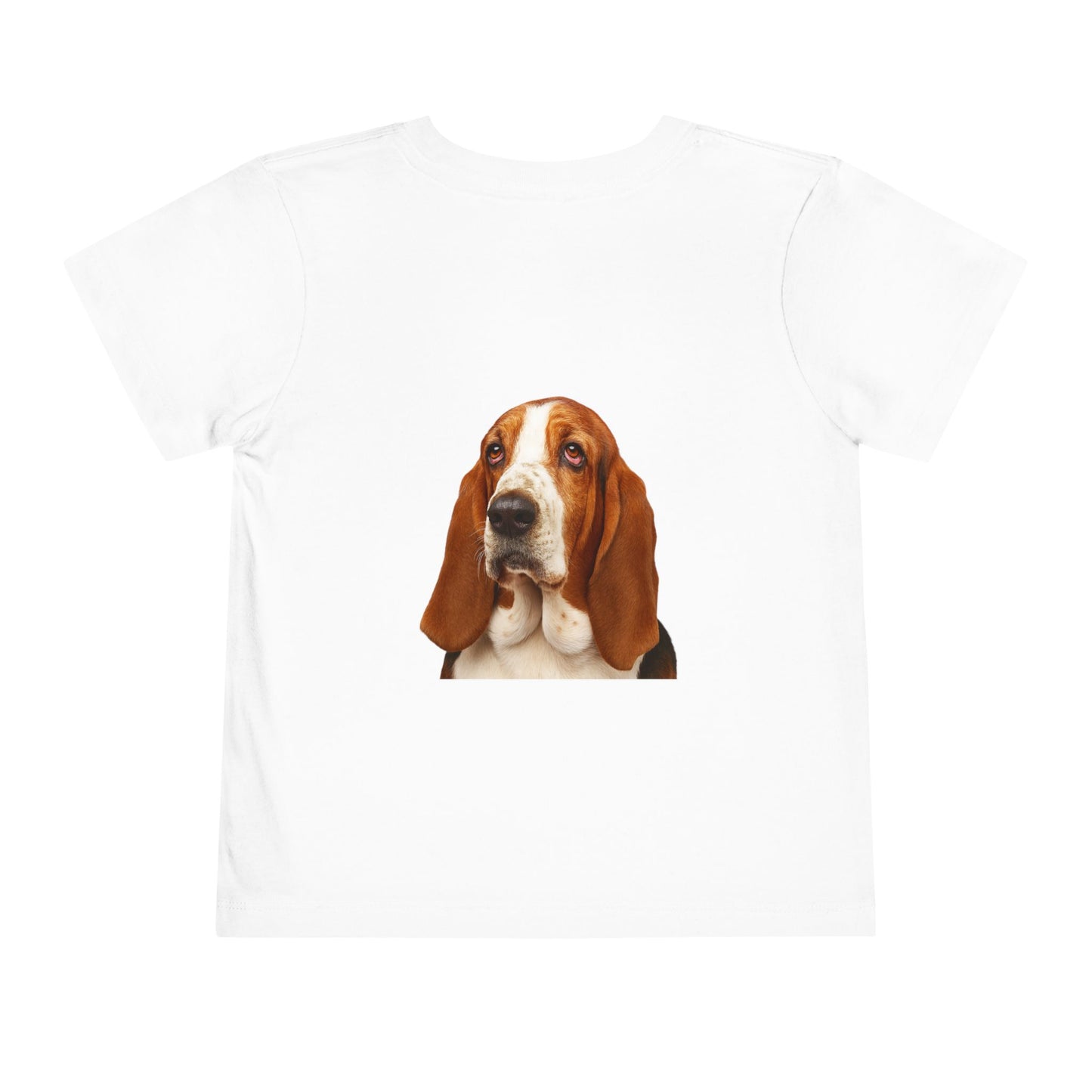 Basset Head Toddler Unisex Short Sleeve Crewneck Tee