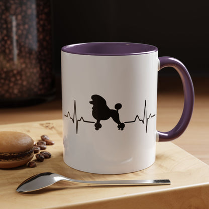 My Heart Beats For Poodles 2-Tone Coffee Mug