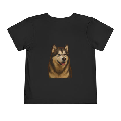Malamute Head Toddler Unisex Short Sleeve Crewneck Tee