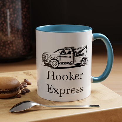 H**ker Express Wheel Lift Tow Truck 2-Tone Coffee Mug