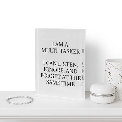 Multi-Tasker Acrylic Photo Block
