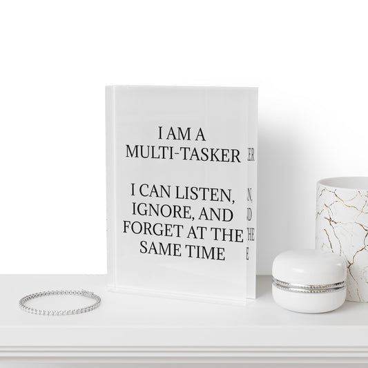 Multi-Tasker Acrylic Photo Block