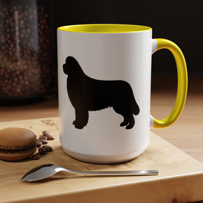 Newfie Silhouette 2-Tone Coffee Mug