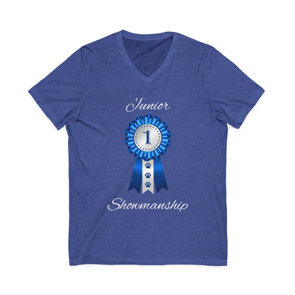 Junior Showmanship Unisex Short Sleeve V-Neck Tee