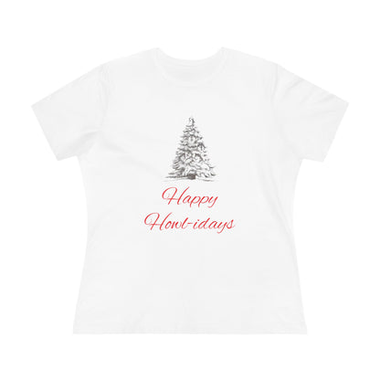 Happy Howl-idays Women's Short Sleeve Crewneck Tee