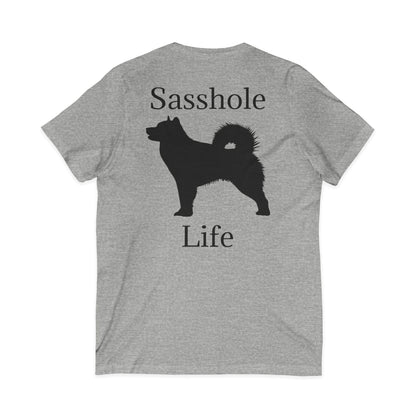 Sasshole Life Unisex Short Sleeve V-Neck Tee