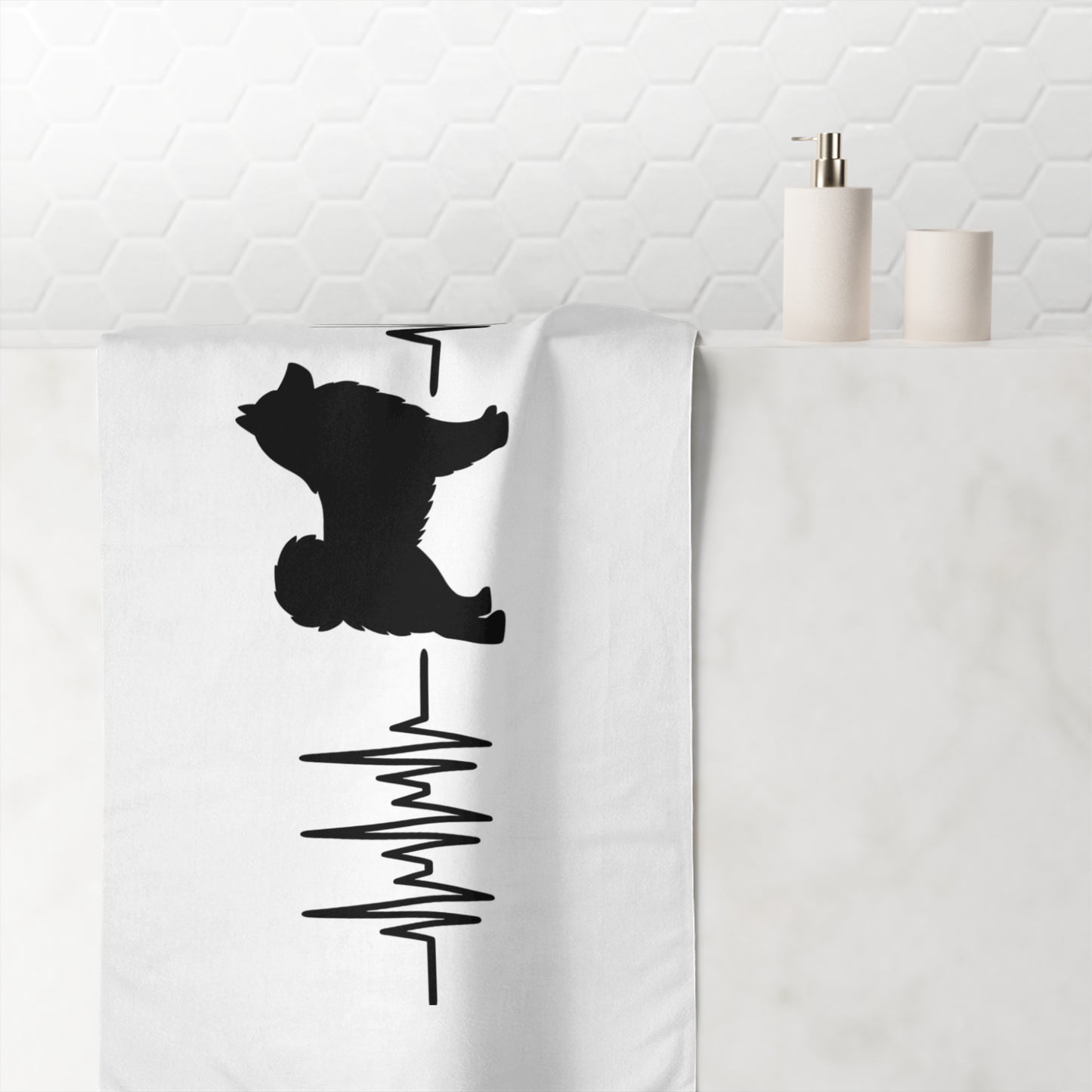 My Heart Beats For Samoyeds Mink-Cotton  Beach Towel