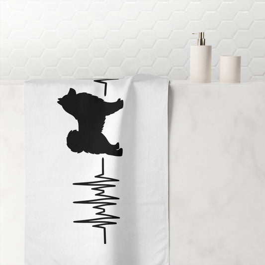 My Heart Beats For Samoyeds Mink-Cotton  Beach Towel