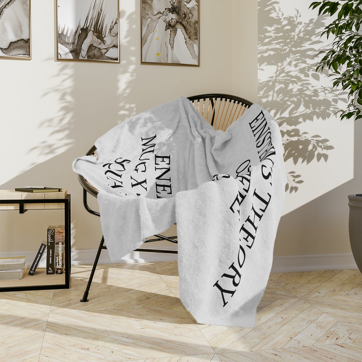 Einstein's Theory Of Coffee Velveteen Microfiber Blanket