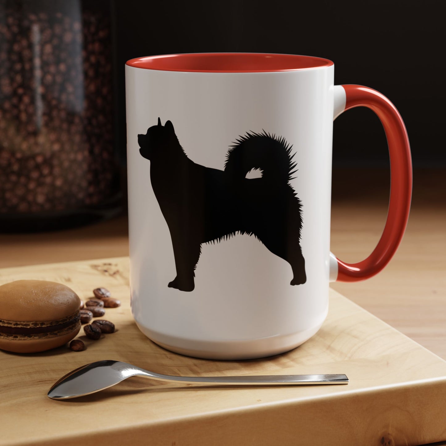 Malamute Silhouette 2-Tone Coffee Mug