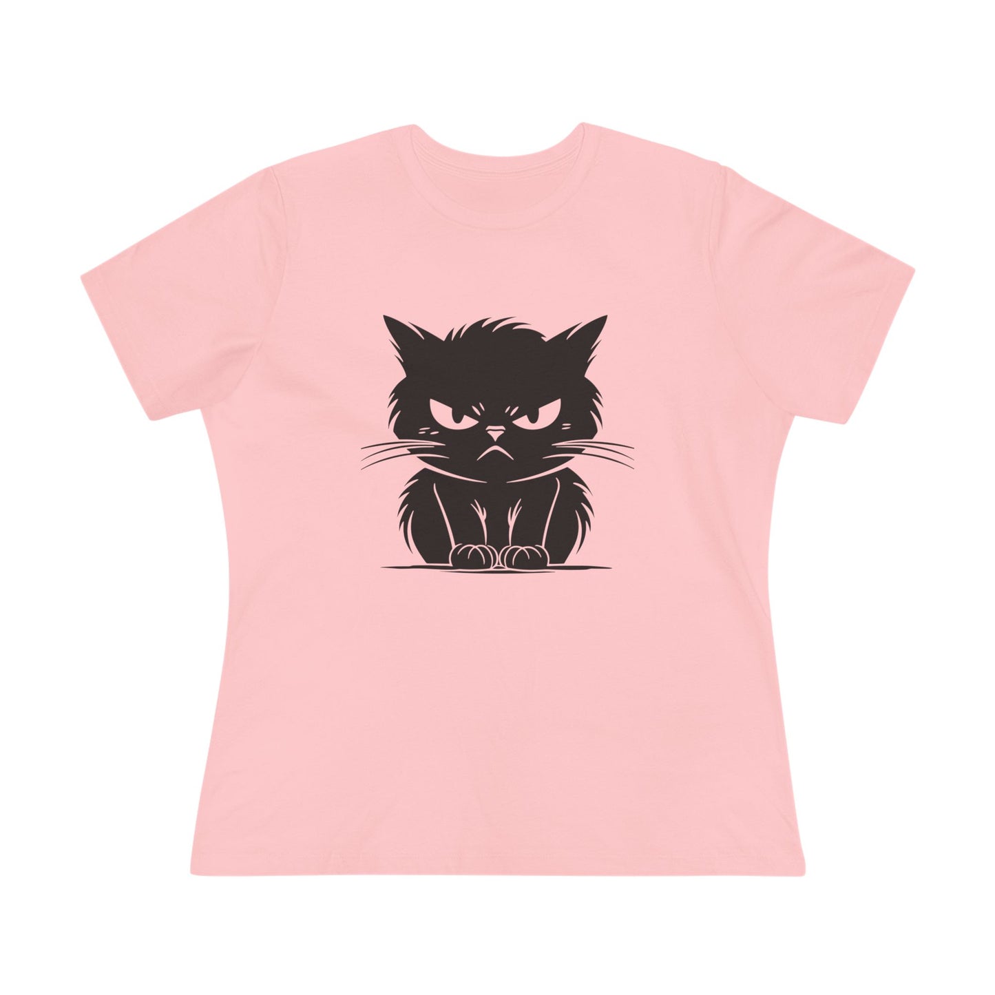 Angry Cat Women's Short Sleeve Crewneck Tee