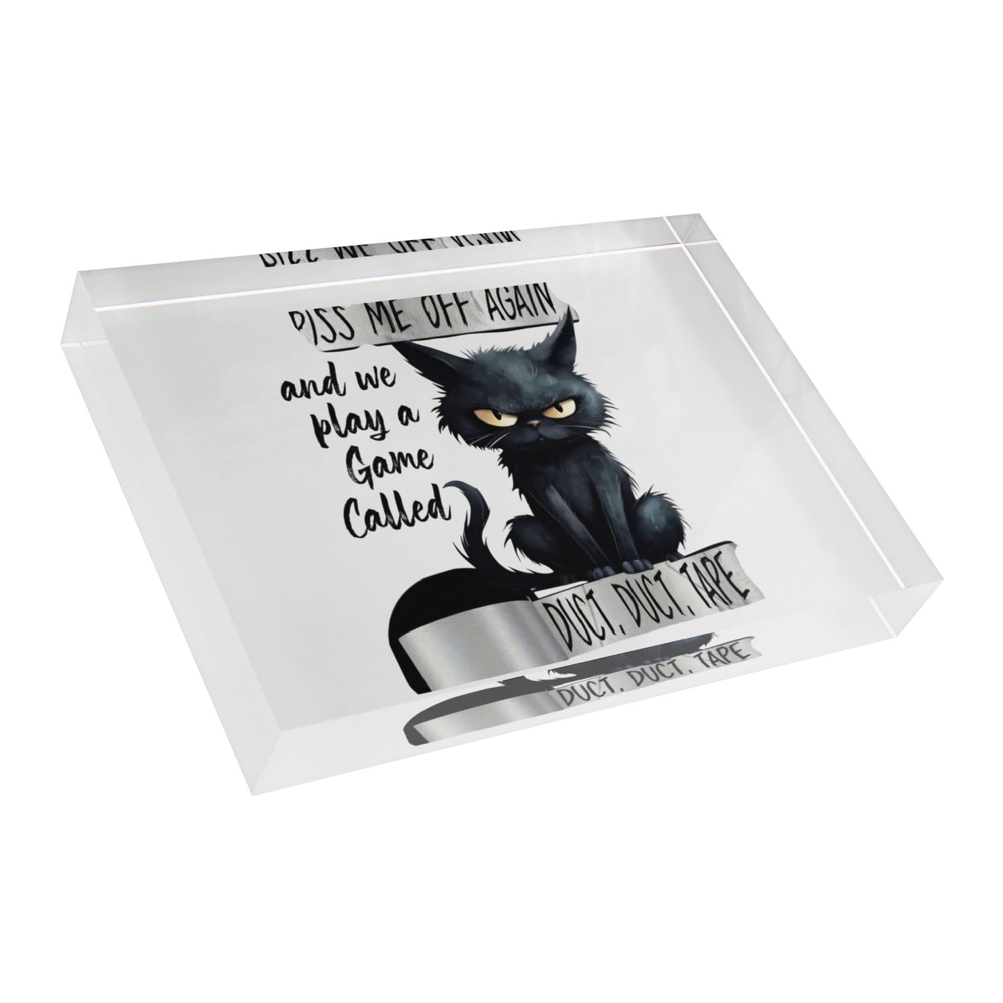 Duct, Duct, Tape Acrylic Photo Block