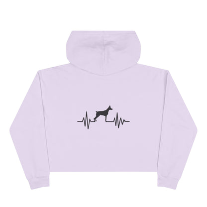 My Heart Beats For Dobermans Women's Crop Hoodie