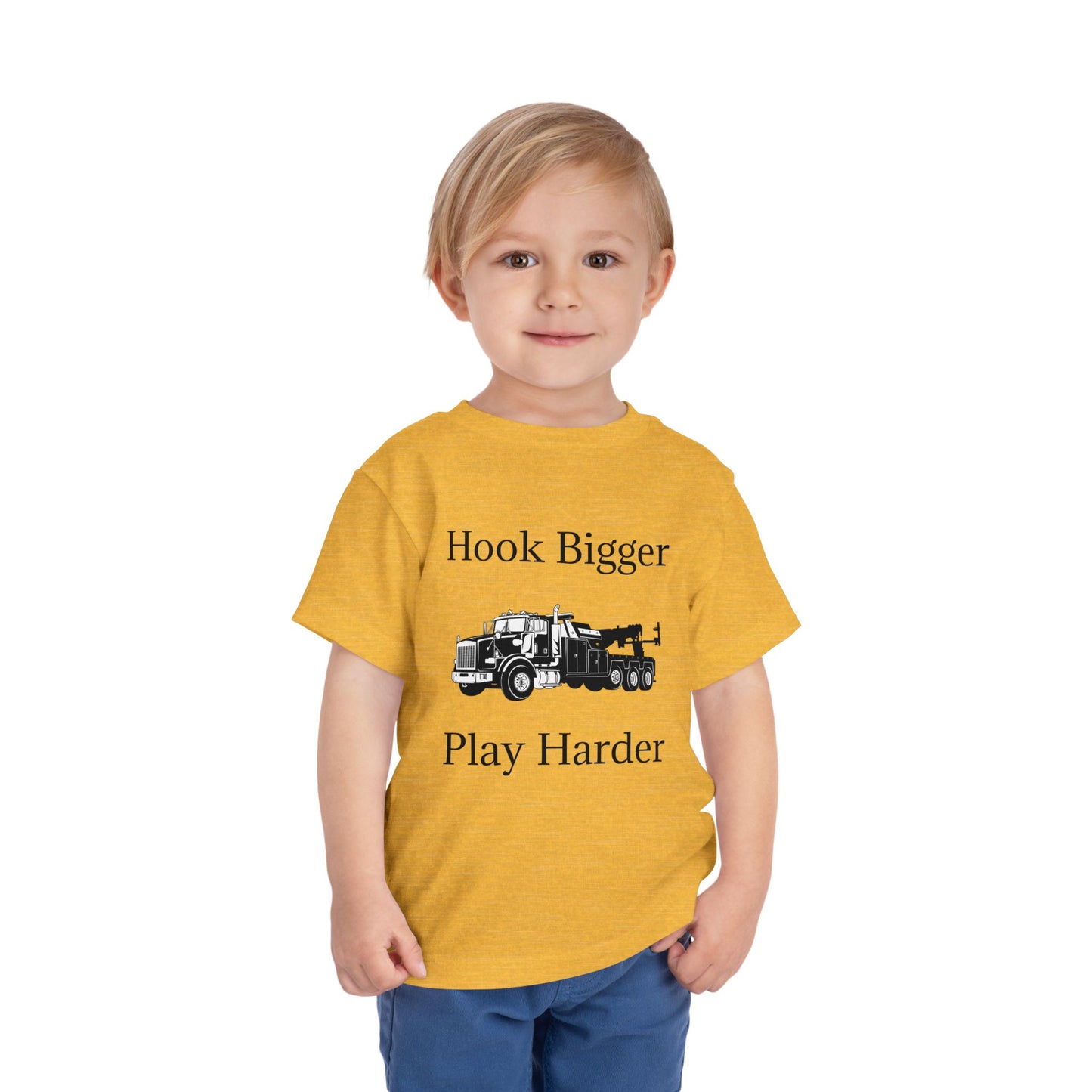 Hook Bigger Toddler Unisex Short Sleeve Crewneck Tee