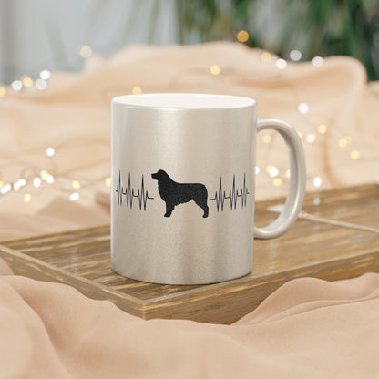 My Heart Beats For Aussies Metallic Coffee Mug