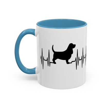 My Heart Beats For Bassets 2-Tone Coffee Mug