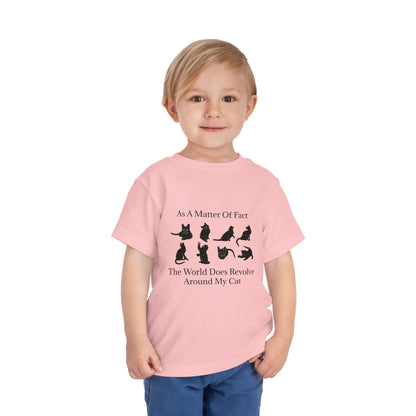Matter Of Fact Cat Toddler Unisex Short Sleeve Crewneck Tee