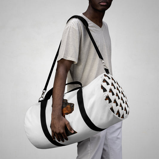 Doberman Head Duffel Bag