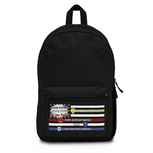 Slow Down Move Over Flag Backpack