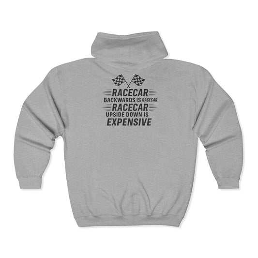 Racecar Backwards Unisex Full Zip Hoodie