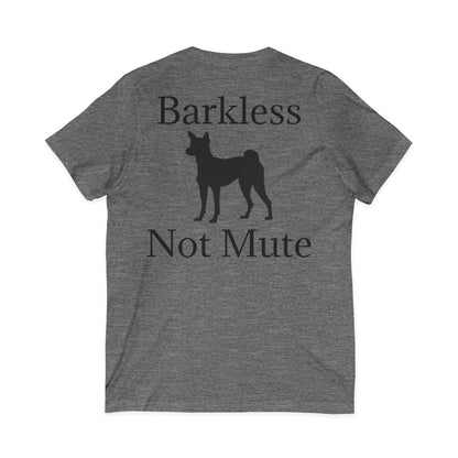 Barkless Not Mute Unisex Short Sleeve V-Neck Tee